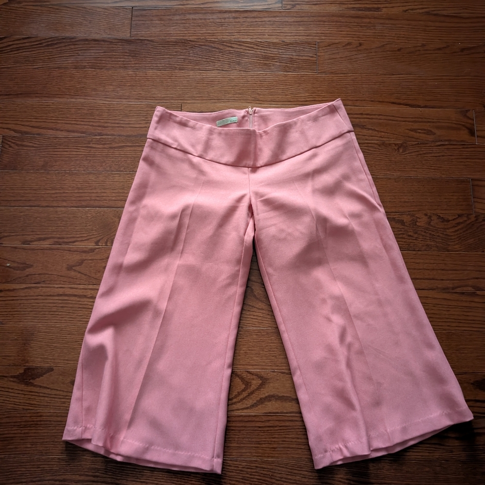 Vintage Sirens Pink Wide-Leg Cropped Pants